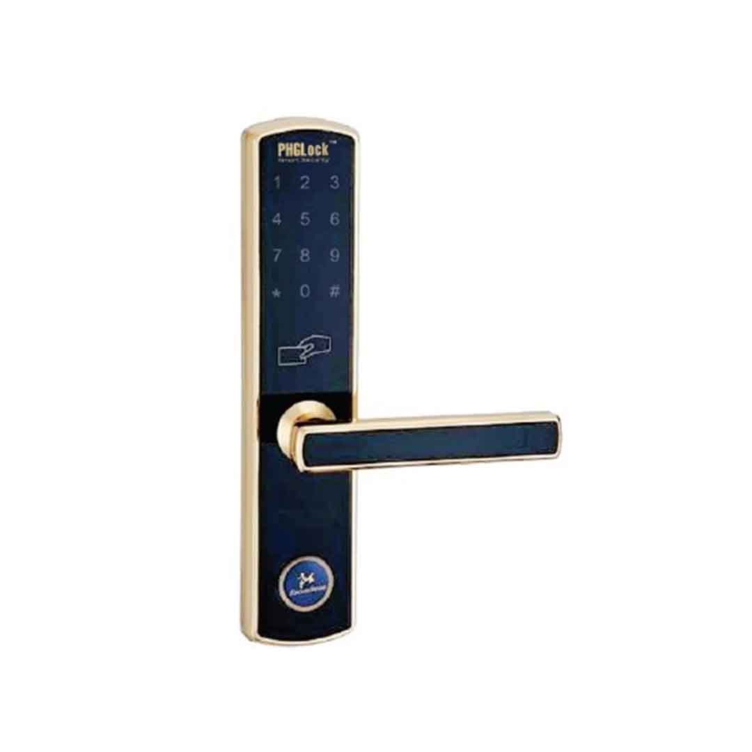 Khóa cửa Smart Lock PHGlock KR8010 (Khoá căn hộ - văn phòng, sử dụng 118 thẻ, 9 mã số, có chức năng chống dò mã và chìa khóa cơ)