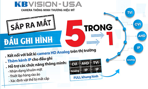 Đầu ghi KBVISION KX-7108TD6 kết nối 5 in 1