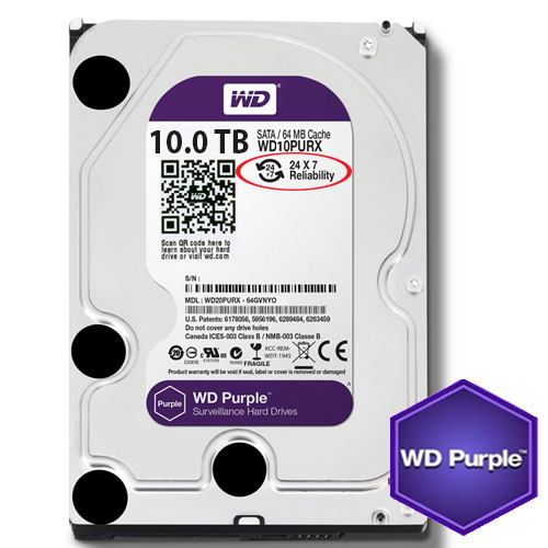 Ổ cứng Western Purple HDD 10TB chuyên dụng ghi hình camera