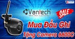 Khuyến mãi Vantech Mua đầu ghi tặng Camera VP-6600C