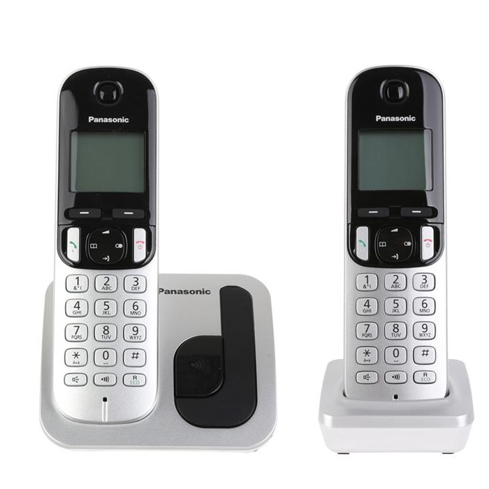Điện thoại không dây Panasonic KX-TGC212 bộ 2 tay, Led hiển thị màu cam, loa 2 chiều, đàm thoại 3 bên, 6 số gọi nhanh, chuyển cuộc gọi, khóa máy