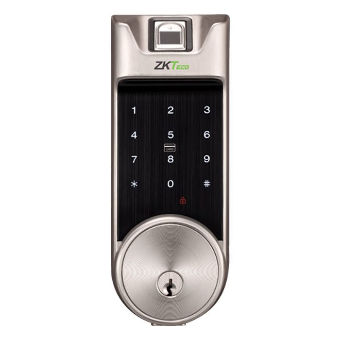 Khóa cửa vân tay thông minh ZKTECO AL40B sử dụng mật khẩu / chìa khóa / thẻ MF / Bluetooth, vỏ kim loại, chốt tự đóng mở