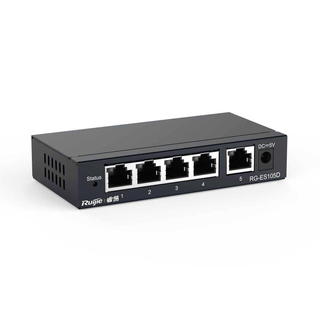 Thiết bị mạng HUB -SWITCH Ruijie RG-ES105D ( 5-Port  unmanaged Switch, 5 10/100base-t Ethernet  RJ45 )