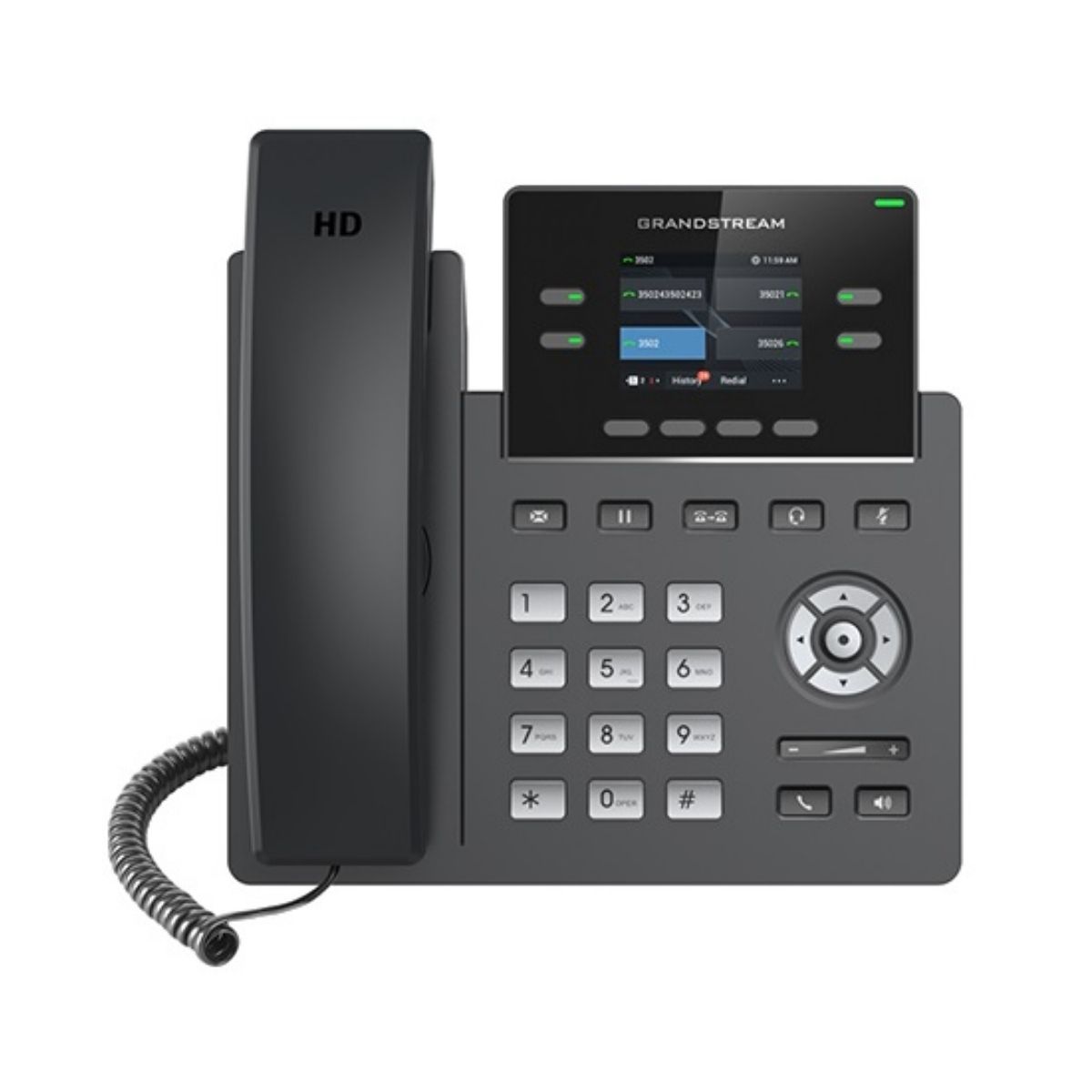 Điện thoại VoIP 2 cổng LAN Grandstream GRP2612P màn hình màu 2.4 inch, 2 tài khoản SIP