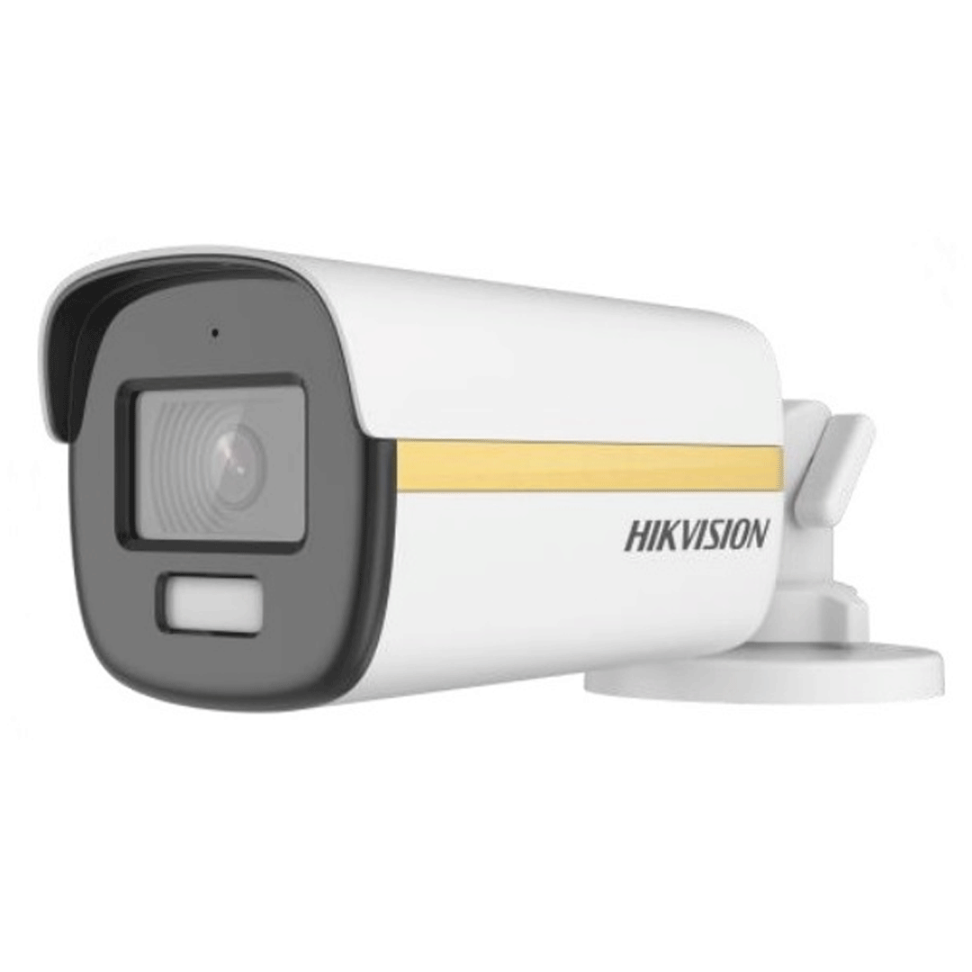 Camera quan sát analog HD Hikvision DS-2CE12DF3T-FS (Camera ColorVu, 2MP, hồng ngoại 40m, vỏ sắt, tích hợp micro thu âm, màu sắc 24/7)