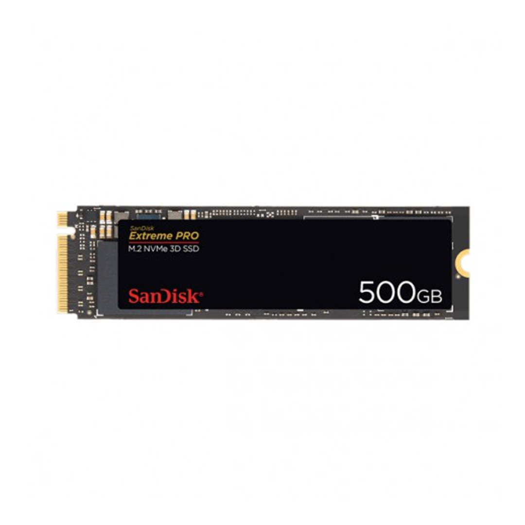 Ổ cứng gắn trong SanDisk Extreme PRO® M.2 NVMe 3D SSD, SSDXPM2 500GB, Read 3,400MB/s, Write 2,500MB/s, SDSSDXPM2-500G-G25
