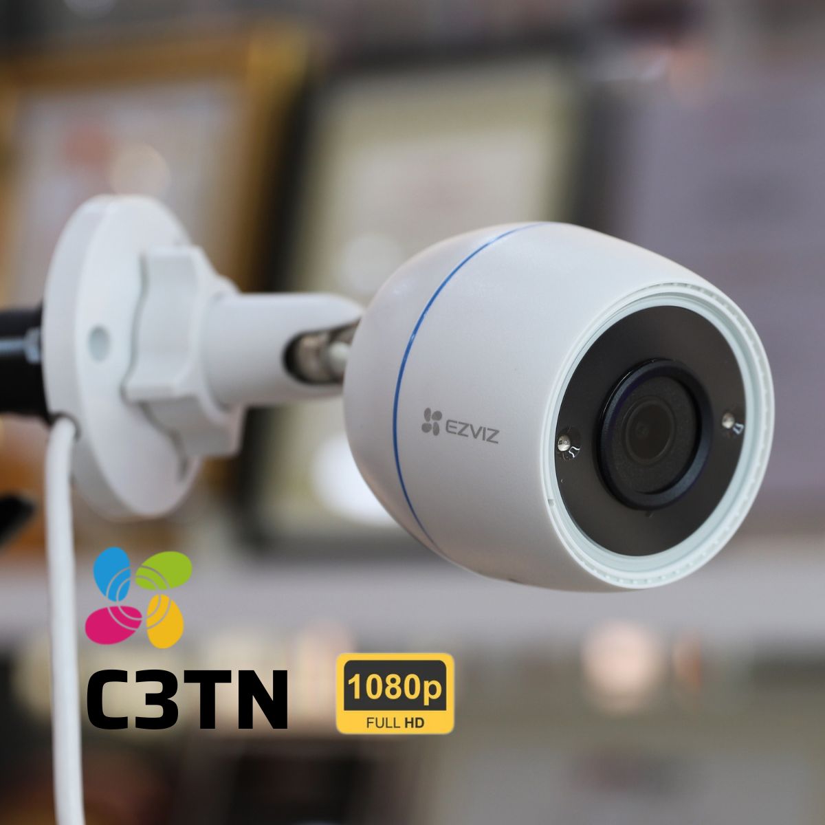 Camera wifi không dây ngoài trời Ezviz C3TN 1080P, Míc thu âm thanh, H.265, IP 67