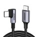 Cáp sạc chiều dài 1m USB-C đến USB2.0-C Ugreen 50123 US255 màu đen, sạc nhanh 3A, tốc độ 480Mbps