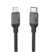 Cáp sạc dài 1m silicone USB-C to Lightning Ugreen 20304 US387 màu đen, hỗ trợ sạc nhanh 3A