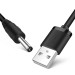 Cáp sạc dài 1m USB sang DC Ugreen 10376 US277 màu đen, hỗ trợ sạc nhanh 2A