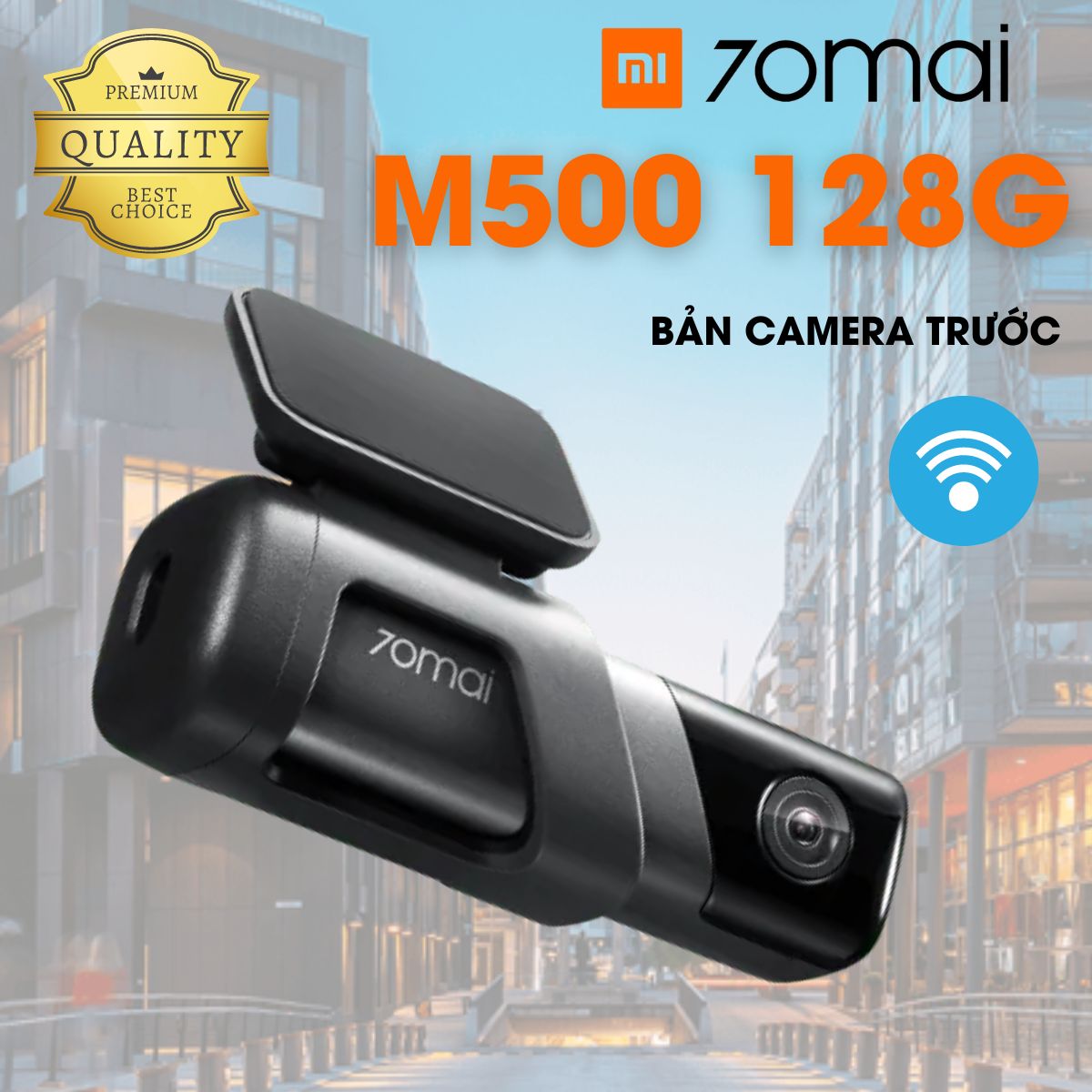 Cam giám sát hành trình Xiaomi 70Mai M500 128G Dash cam, 2K, tích hợp GPS, cảm biến áp suất lốp (mua thêm)