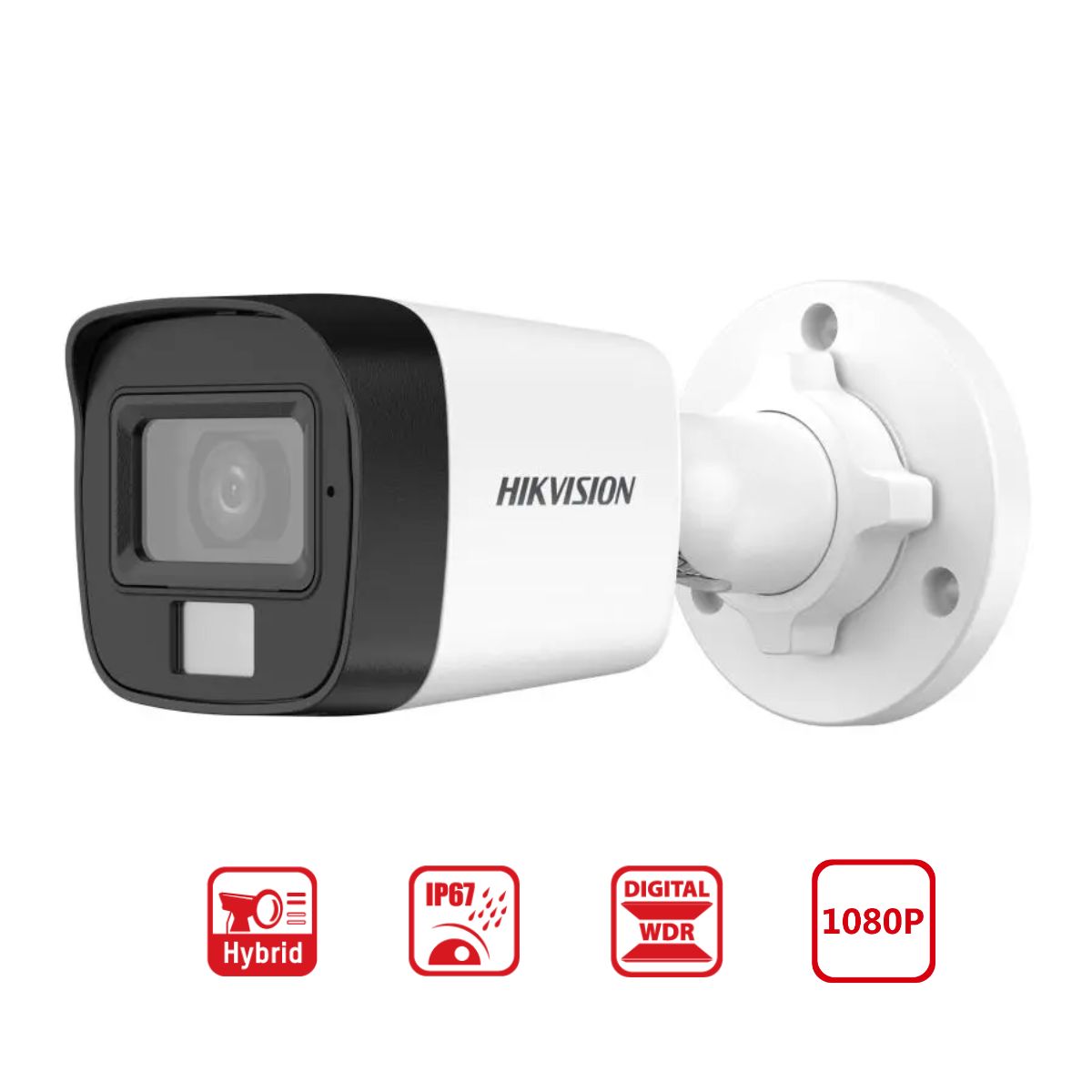 Camera thân Smart Hybrid light 2MP Hikvision DS-2CE16D0T-EXLF hồng ngoại 20m, đèn ánh sáng trắng 20m