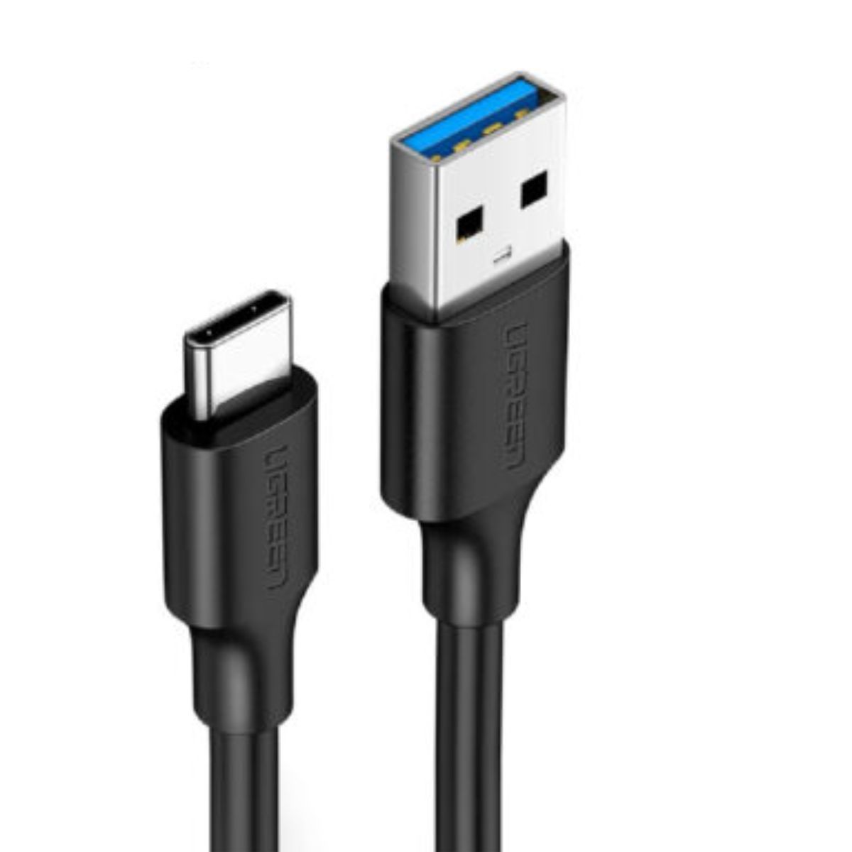 Cáp sạc dài 1.5m USB Type C Ugreen 20883 US184 màu đen, hỗ trợ sạc nhanh 3A
