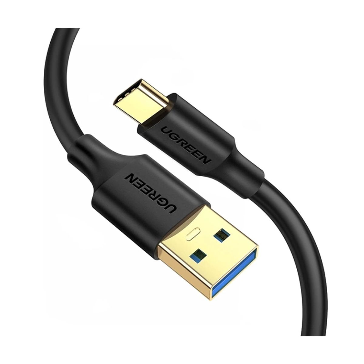 Cáp sạc nhanh 1m USB 3.0 sang USB type C Ugreen 30934 US184 màu đen, mạ kim loại chống hoen gỉ