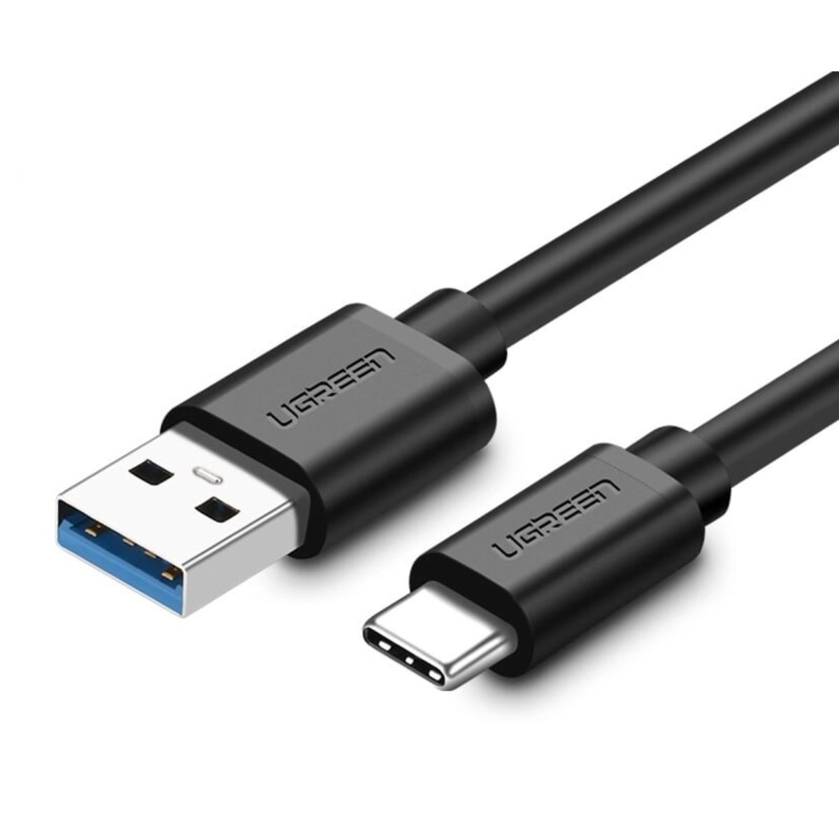 Cáp dài 2m USB type C Ugreen 20884 US184 màu đen, hỗ trợ sạc nhanh 3A