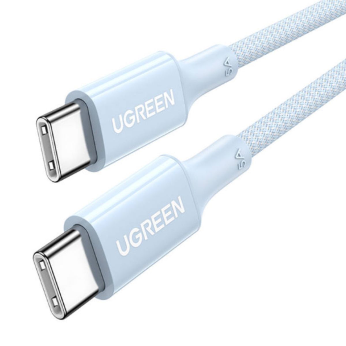 Cáp sạc nhanh silicone màu xanh 50cm USB type C Ugreen 15270 US557 hỗ trợ sạc nhanh 5A, tốc độ truyền 480Mbps