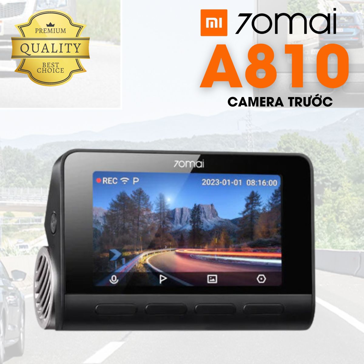 Camera ô tô giám sát hành trình 70mai A810 (bản trước), tích hợp GPS, giám sát đỗ xe 24h