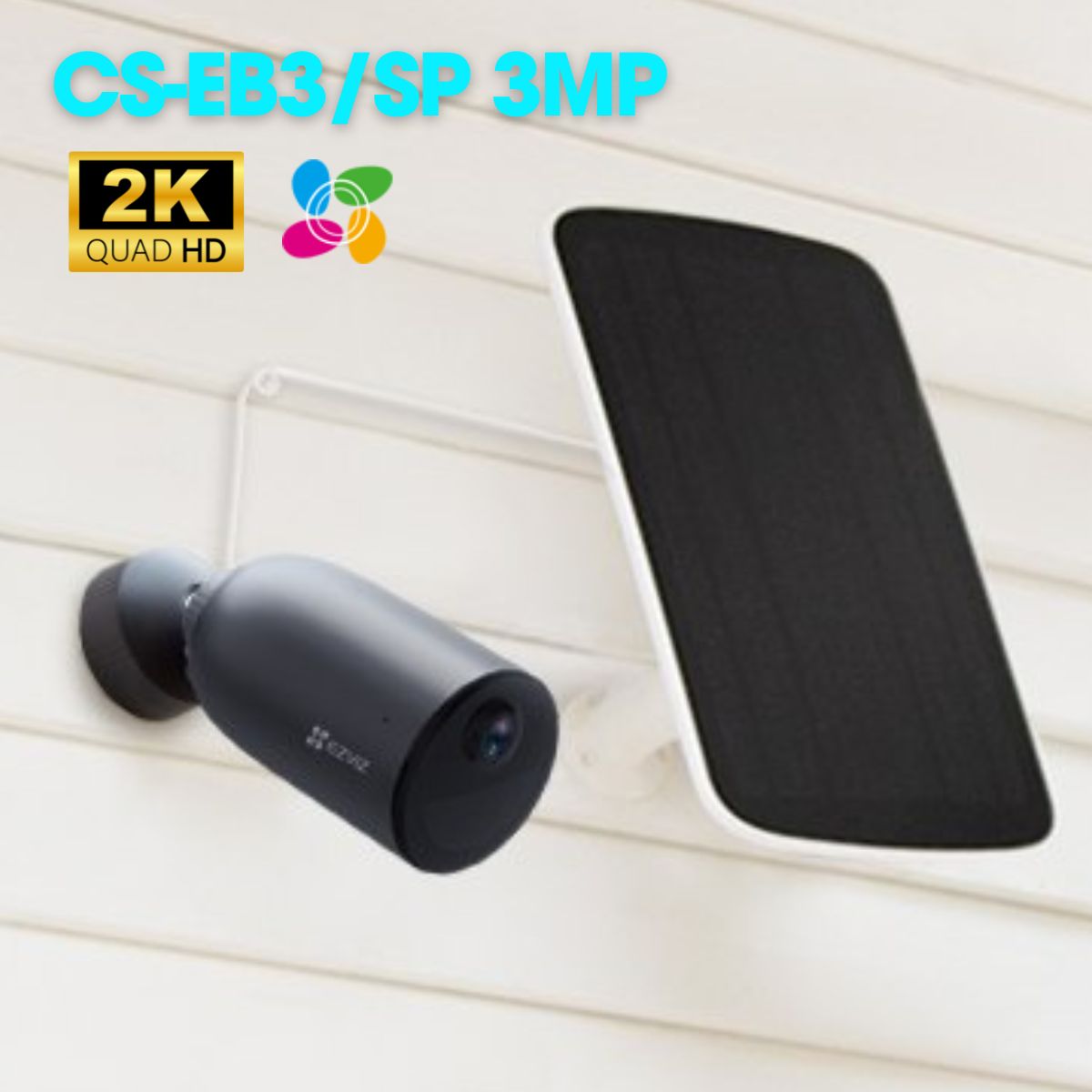 Camera wifi dùng pin sạc Ezviz CS-EB3/SP 3MP, dung lượng pin 5200mAh, đàm thoại 2 chiều