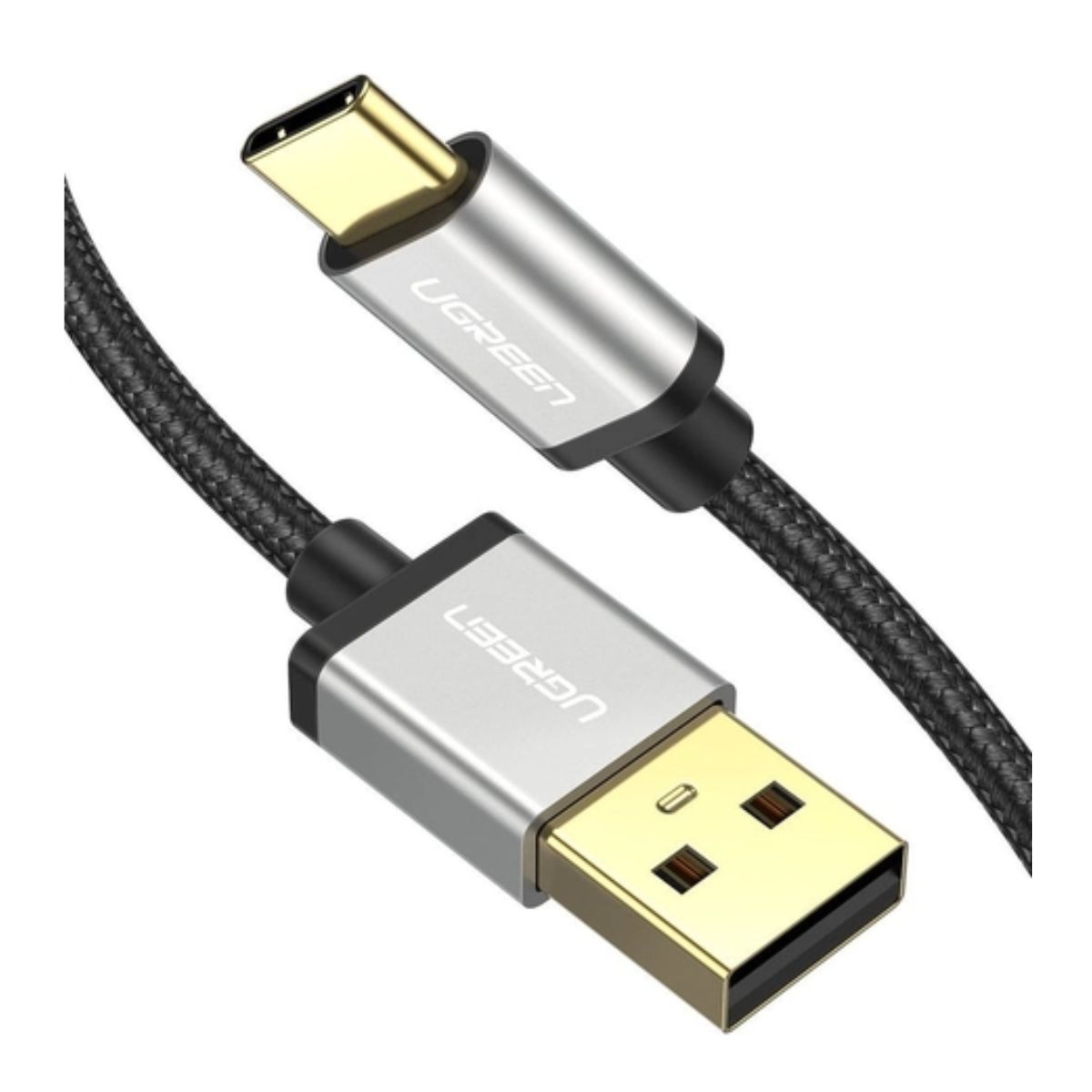 Cáp sạc dài 0,5m USB-A 2.0 Male to Type-C Ugreen 60481 US174 màu đen, hỗ trợ sạc nhanh 3A