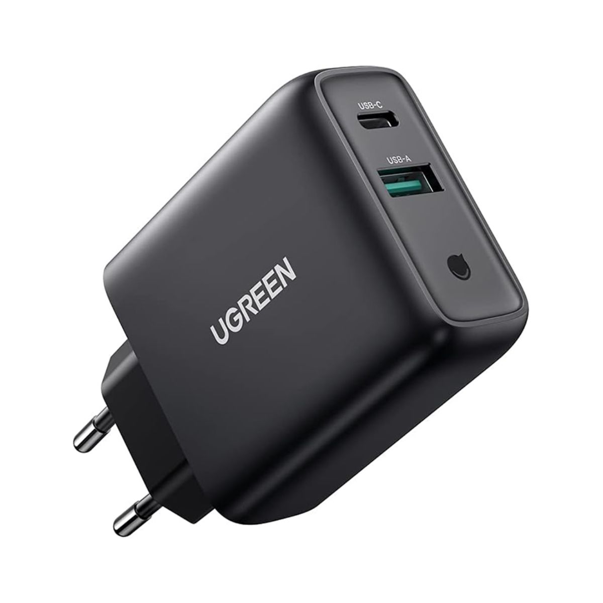 Bộ sạc nhanh Ugreen 10217 CD170 màu đen, công suất 36W, 1 cổng USB-C và 1 cổng USB-A