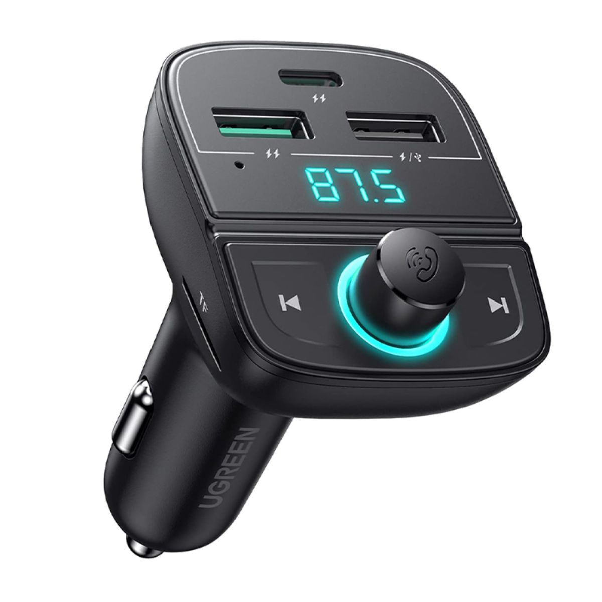 Bộ sạc ô tô Bluetooth Ugreen 80910 CD229 Bluetooth 5.0, tổng công suất  31,5W