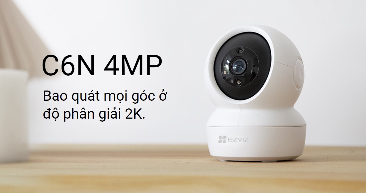 Camera wifi không dây Ezviz C6N 4Mp 2K, đàm thoại 2 chiều, xoay 360 độ