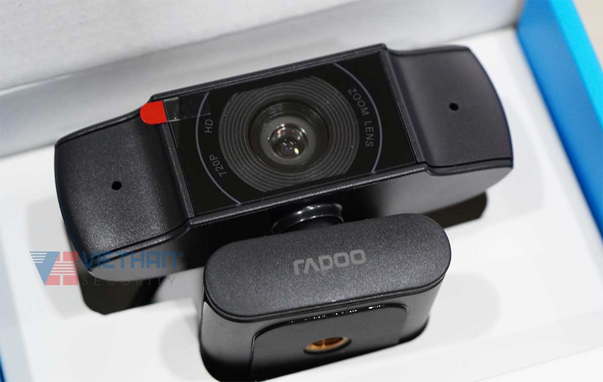 Webcam cho máy tính Rapoo XW170 độ phân giải 720P, xoay linh hoạt