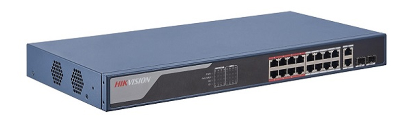 Switch cấp nguồn Poe camera 16 port Hikvision DS-3E1318P-EI 