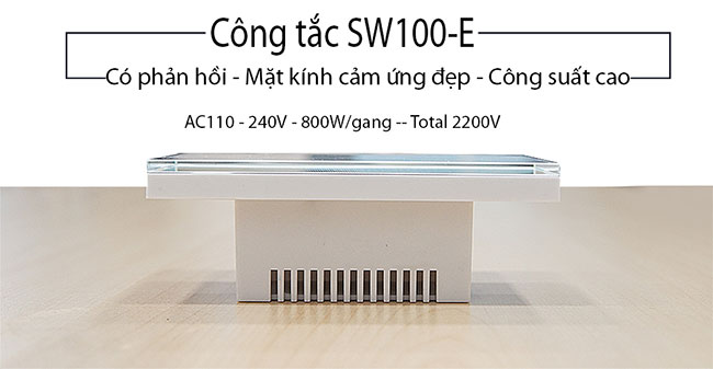 công tắc chữ nhật cảm ứng smartz sw100e-2