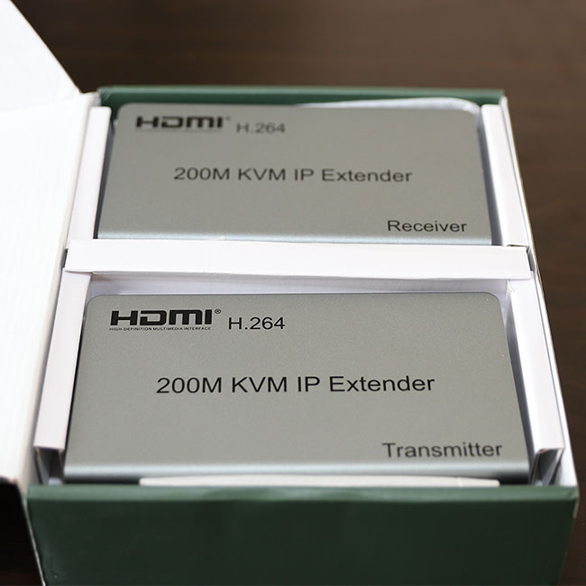 Bộ kéo dài HDMI 200M bằng dây cáp mạng hỗ trợ điều khiển chuột, remote giá rẻ