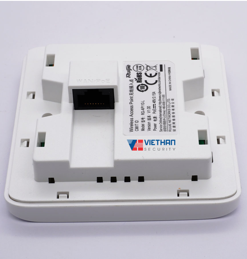 Thiết bị mạng wifi Ruijie RG-AP110-L (Lắp đặt trong nhà gắn âm tường, chuẩn 802.11 b/n/g) giá rẻ
