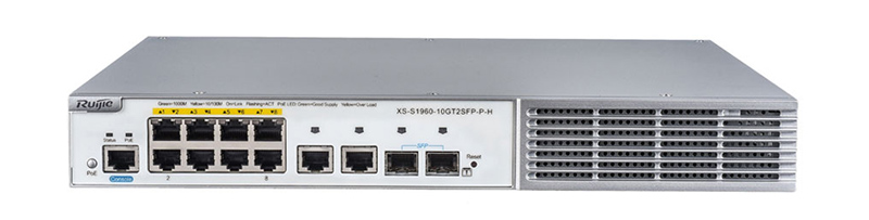 Thiết bị mạng HUB Switch Ruijie XS-S1960-10GT2SFP-P-H L ổ chia mạng 8 Cổng 10/100/1000BASE-T