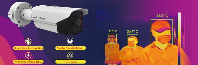 Camera IP HIKVISION DS-2TD2617-10/PA Camera thân nhiệt, phát hiện khói, đo nhiệt độ tốt nhất