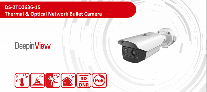 Camera IP HIKVISION DS-2TD2636-15 Camera thân nhiệt, phát hiện khói, đo nhiệt độ giá 