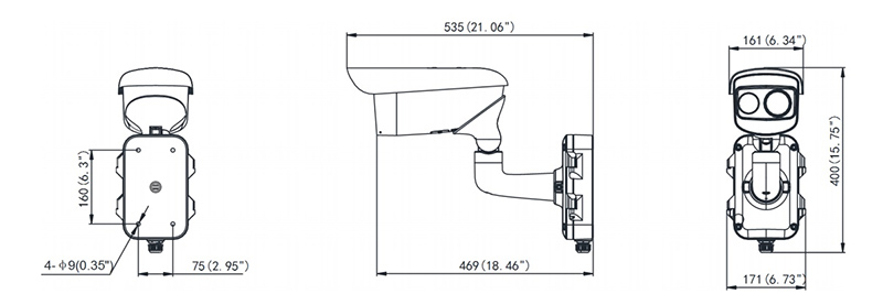 Camera IP HIKVISION DS-2TD2836-50/V1 Camera thân nhiệt, phát hiện khói, đo nhiệt độ chính hãng