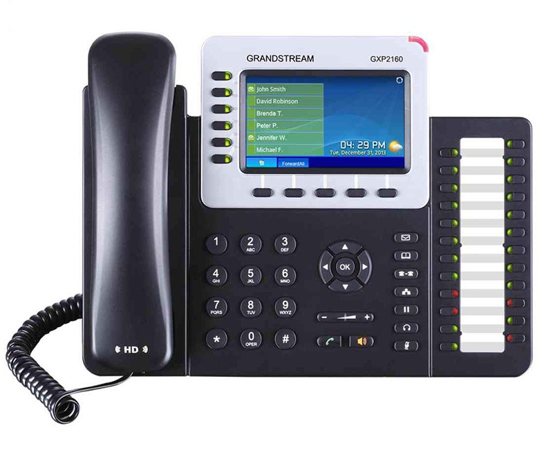 Điện thoại IP Grandstream GXP2160 (2 cổng RJ45 10/100/1000 có PoE)