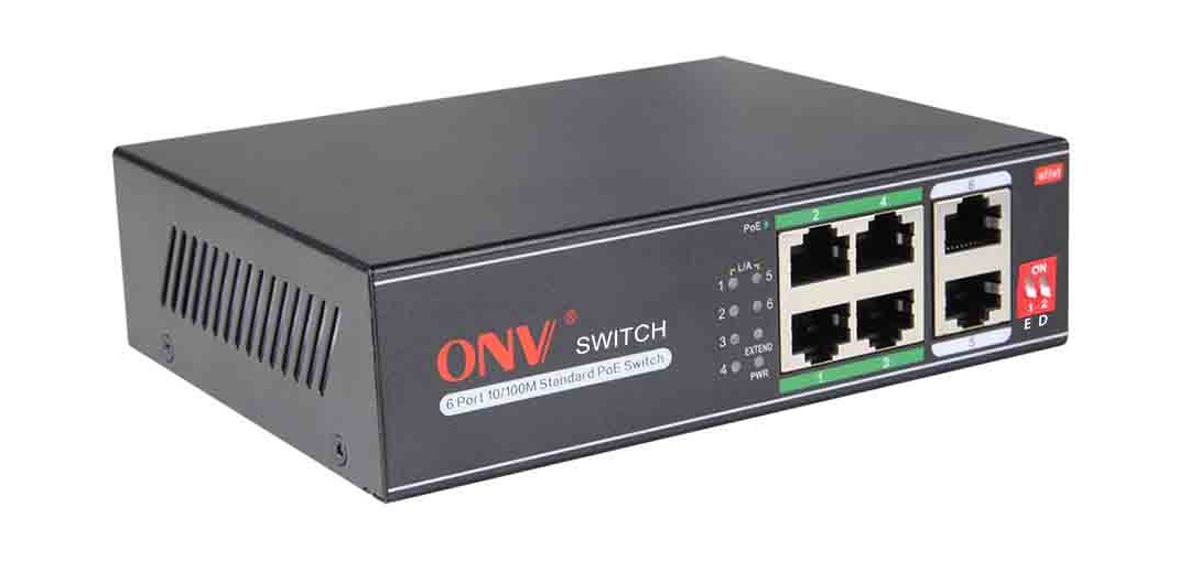 Thiết bị mạng HUB -SWITCH POE ONV H1064PL (Switch POE 4 cổng)