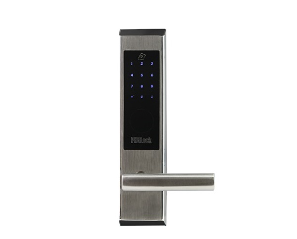 Khóa cửa Smart Lock PHGlock KR7203 (Khoá cửa chính, sử dụng thẻ từ, mã số và chìa khóa cơ, màu bạc)