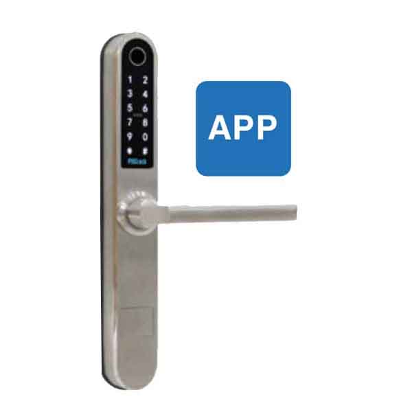 Khóa cửa Smart Lock PHGlock FP5331 (Khoá cửa nhôm, sử dụng điện thoại, mã số, thẻ từ, vân tay (có thể tạo giới hạn theo thời gian và chìa cơ, màu bạc)
