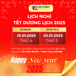 THÔNG BÁO LỊCH NGHỈ TẾT DƯƠNG LỊCH 2025