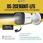 Camera Hikvision DS-2CE16D0T-LFS 2MP Full HD, Hồng ngoại 30m, Tích hợp micro