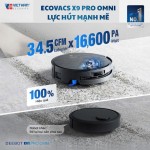 Ecovacs X9 Pro Omni – Trải nghiệm dọn nhà sạch sâu thực sự với lực hút 16600Pa