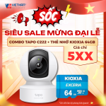 SIÊU SALE MỪNG ĐẠI LỄ COMBO TAPO C222 + Kioxia 64GB CHỈ 5XX