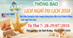 Thông báo lịch nghỉ mát Công ty Việt Hàn 2018