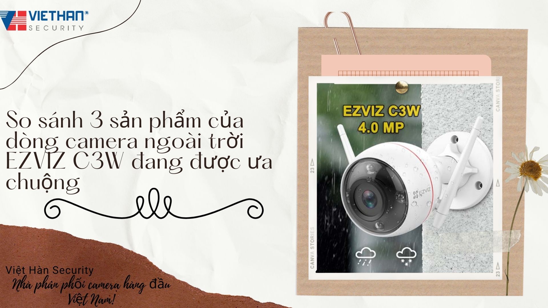 So sánh 3 sản phẩm của dòng camera ngoài trời EZVIZ C3W đang được ưa chuộng