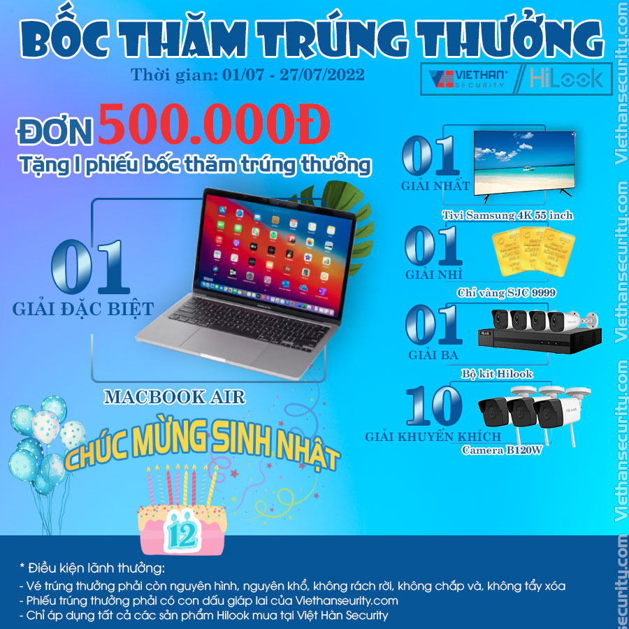 Tháng Sinh Nhật tưng bừng khuyến mãi lớn tại Việt Hàn Security