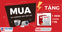 Mua Camera HIKVISION tặng ngay ổ cứng Toshiba chuyên dụng