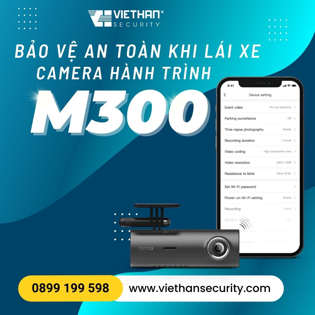 Bảo vệ an toàn khi lái xe với camera hành trình 70mai M300