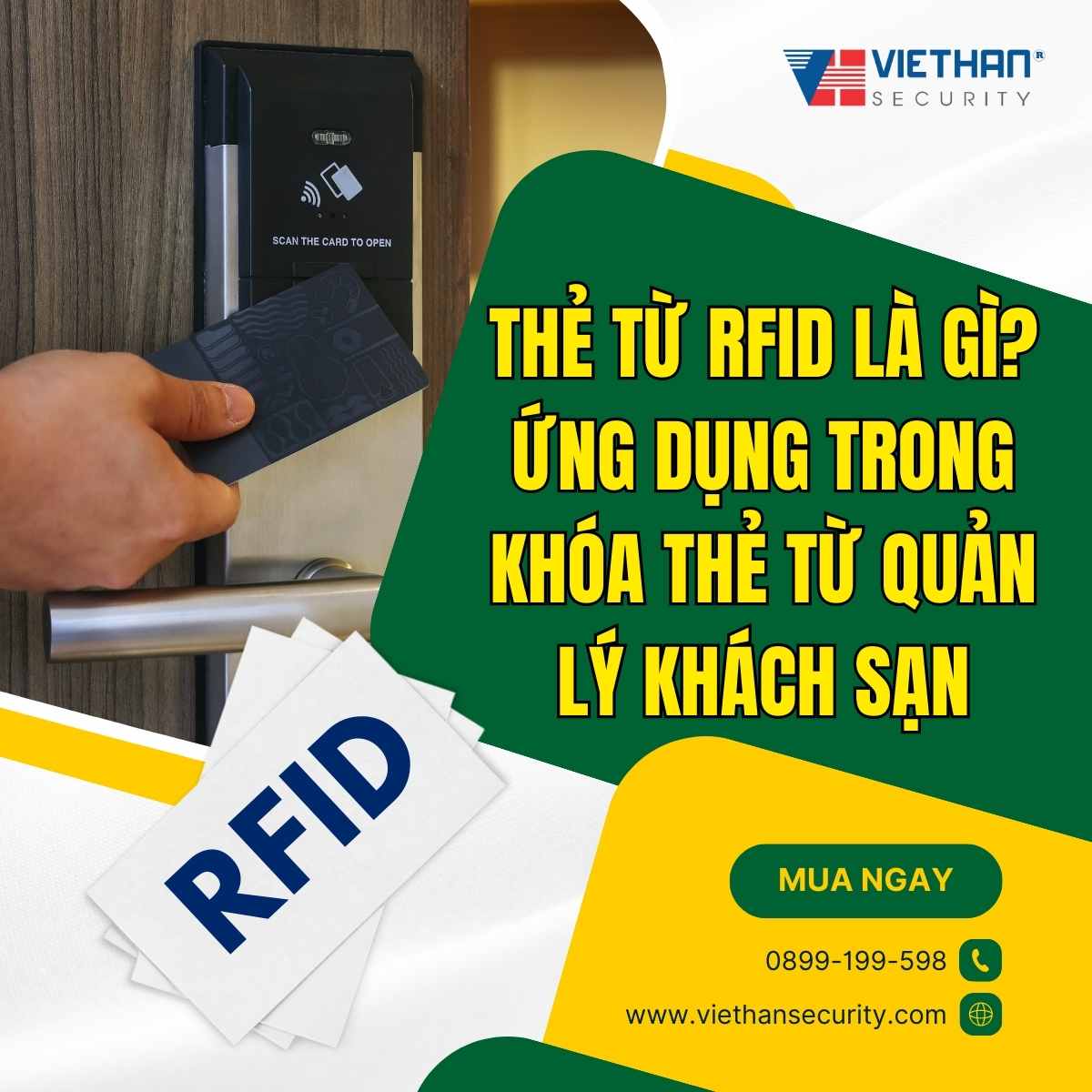 Thẻ từ RFID là gì? Ứng dụng trong Khóa thẻ từ quản lý Khách sạn