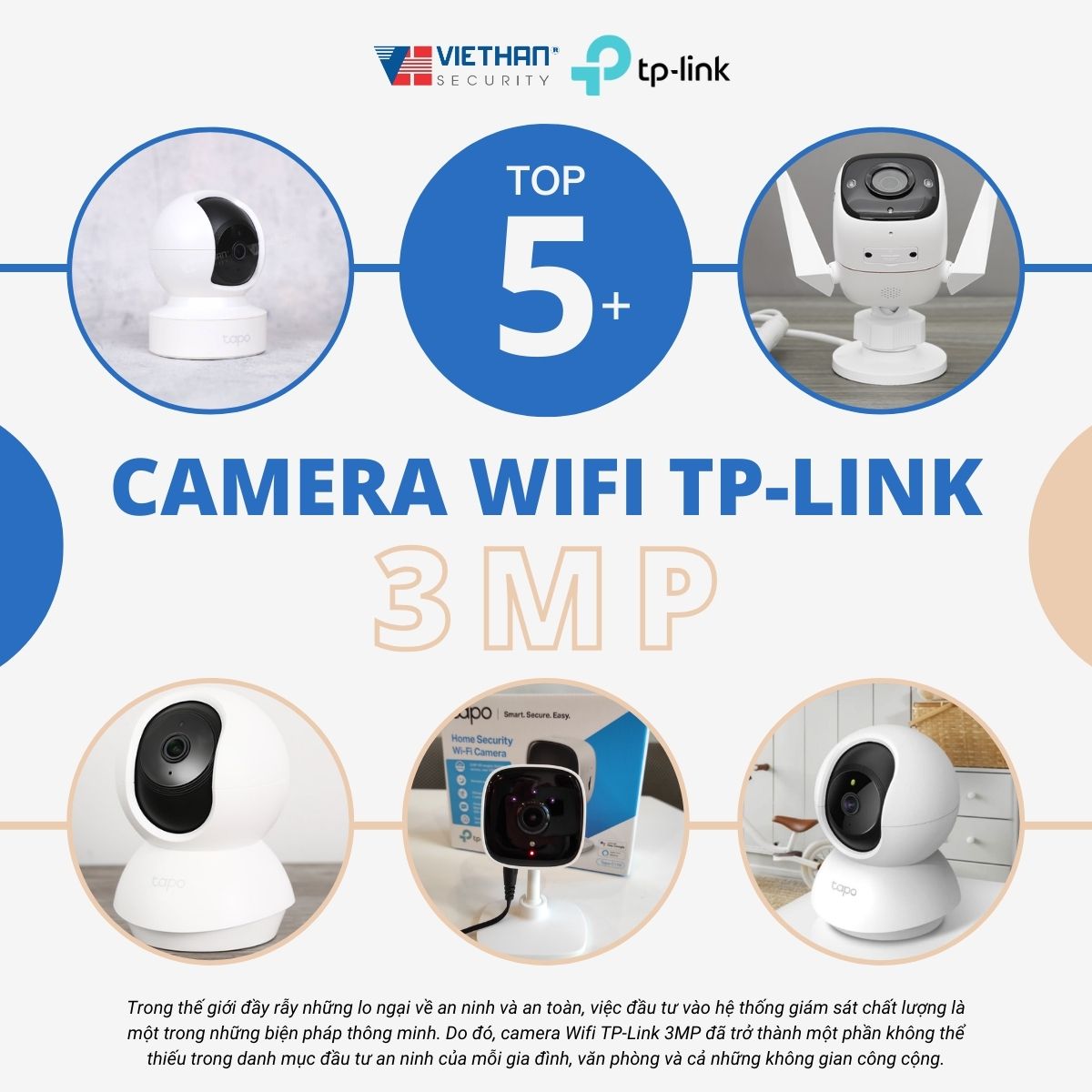 Top 5+ camera wifi TP-Link 3MP chất lượng, giá tốt nên sở hữu Tháng 9/2024